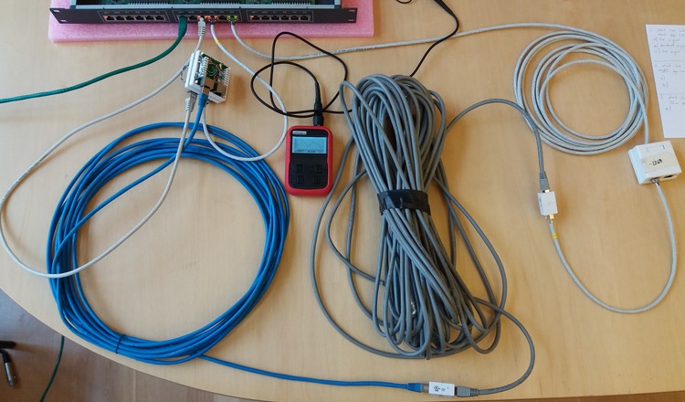 lab layout of an E1 tapped with a 35m line